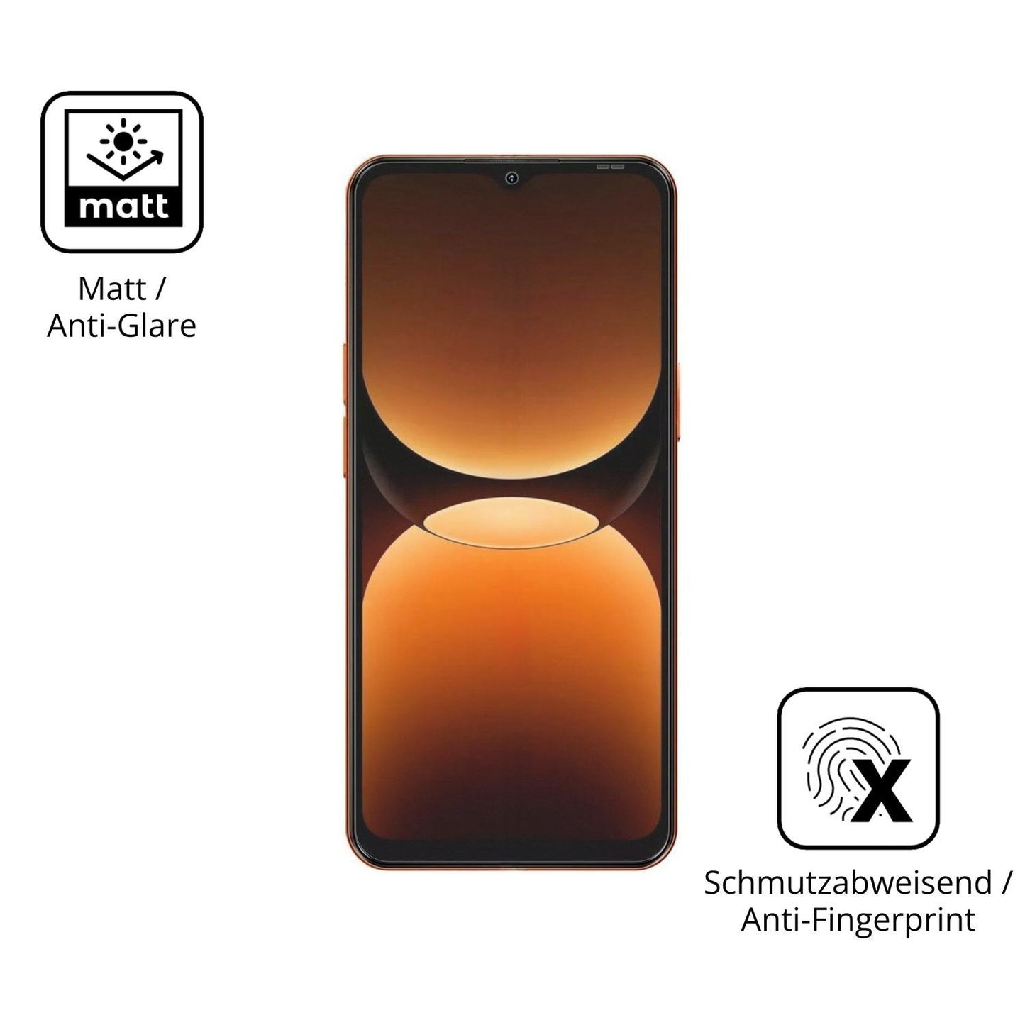 2x 9H Schutzfolie matt für Oscal Flat 3C Panzerfol (5)