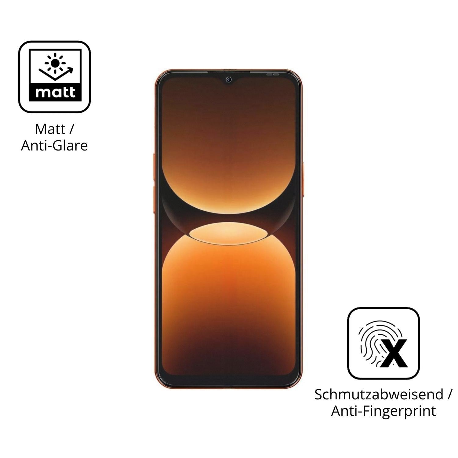 2x 9H Schutzfolie matt für Oscal Flat 3C Panzerfol (5)