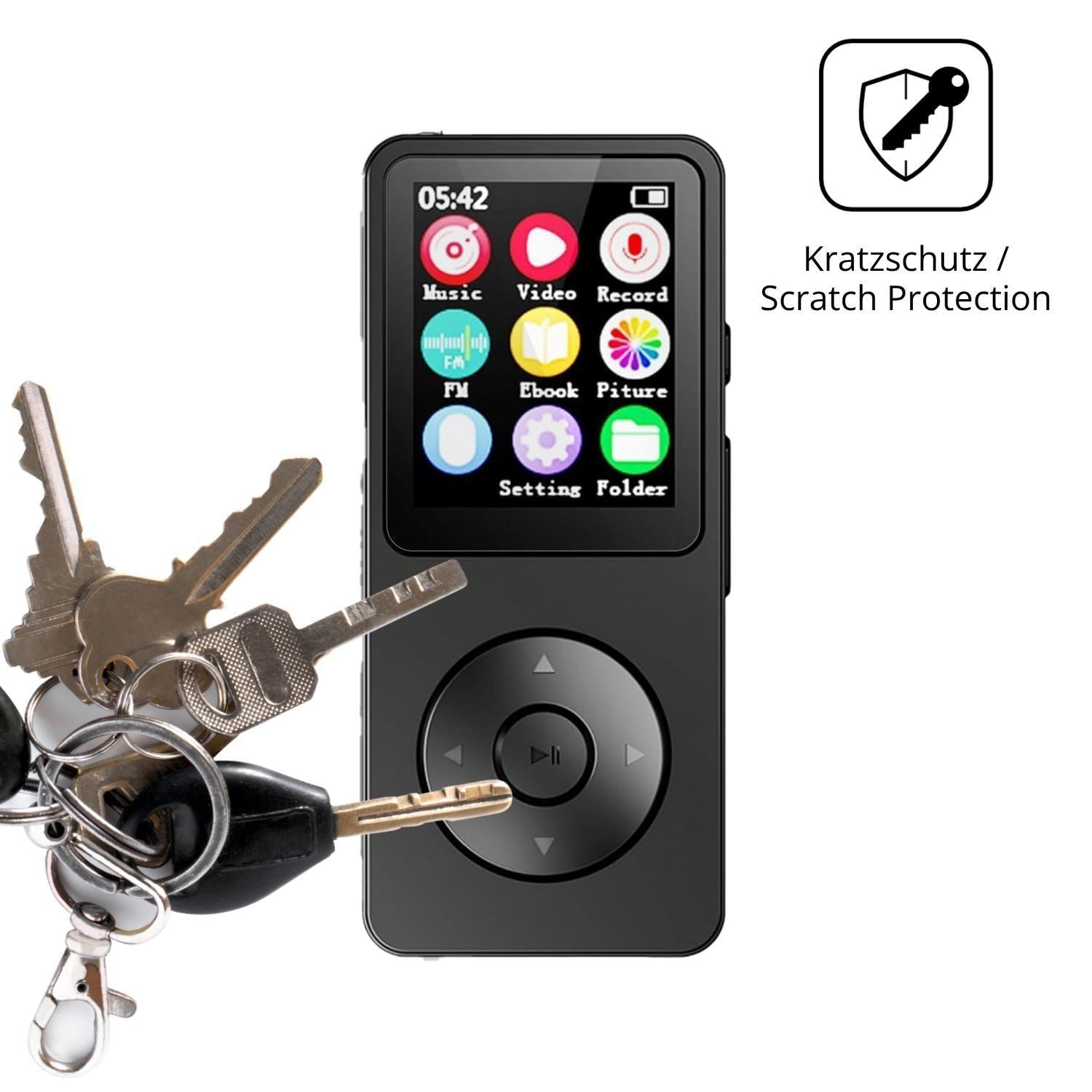 4x Schutzfolie klar für LICAEVEY MP3-Player Displa (4)