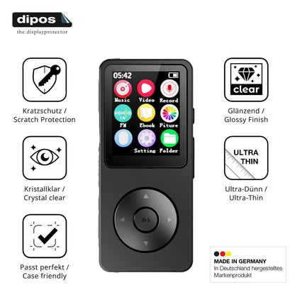4x Schutzfolie klar für LICAEVEY MP3-Player Displa (7)