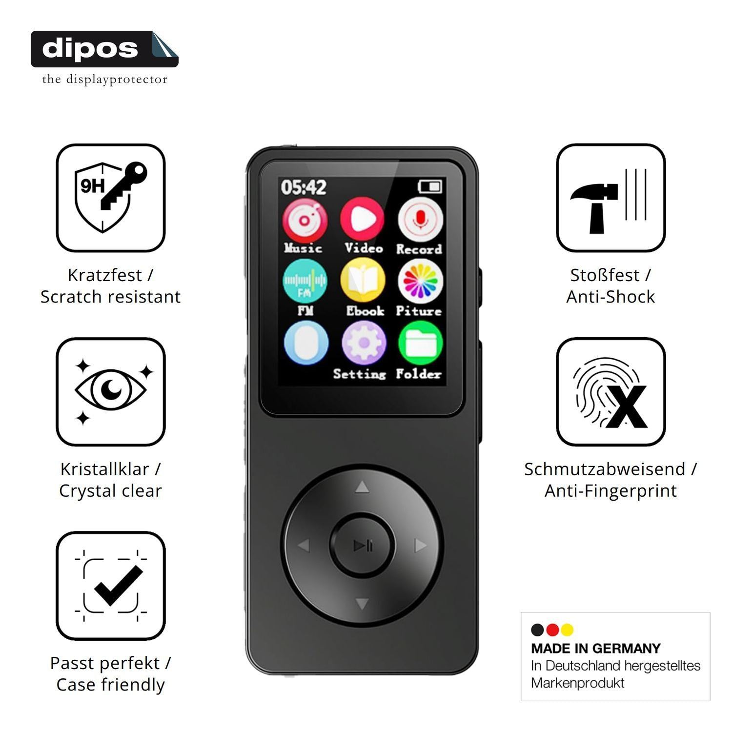 2x 9H Schutzfolie für LICAEVEY MP3-Player Panzerfo (7)