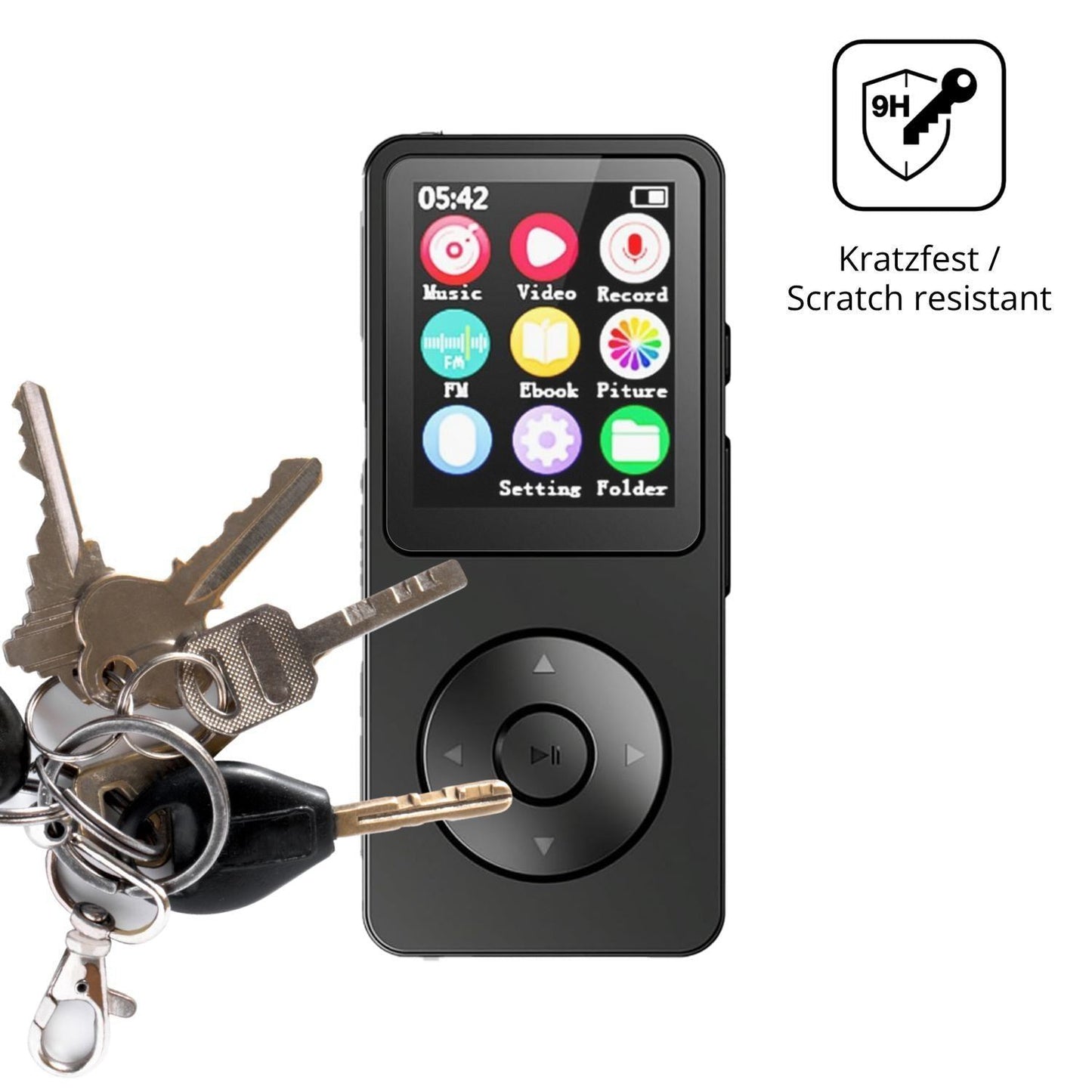 2x 9H Schutzfolie matt für LICAEVEY MP3-Player Pan (3)