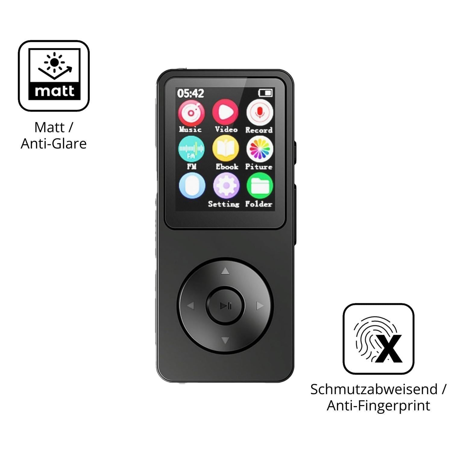 2x 9H Schutzfolie matt für LICAEVEY MP3-Player Pan (5)