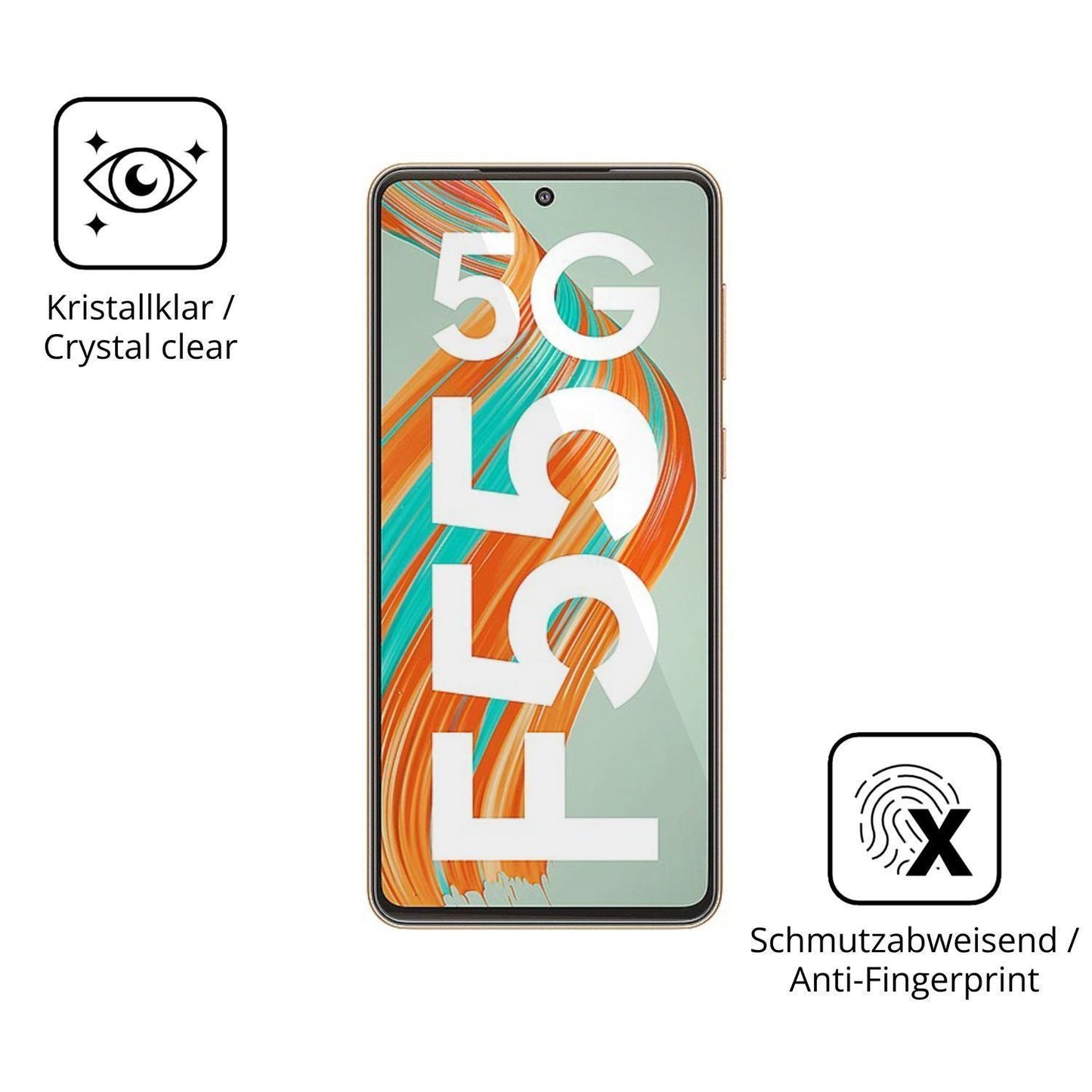 2x 9H Schutzfolie für Samsung Galaxy F55 Panzerfol (5)
