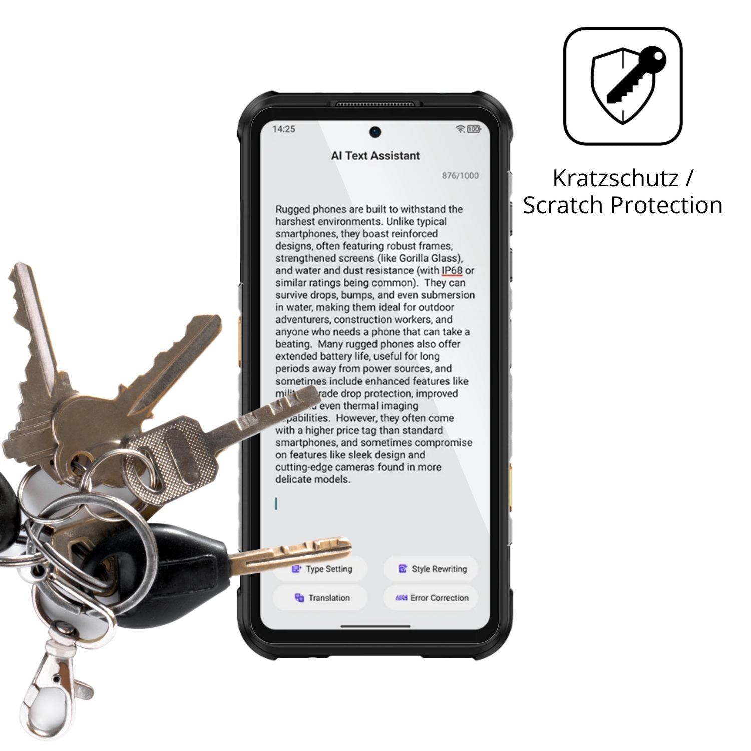 4x Schutzfolie klar für Ulefone RugOne Xever 7 Dis (4)