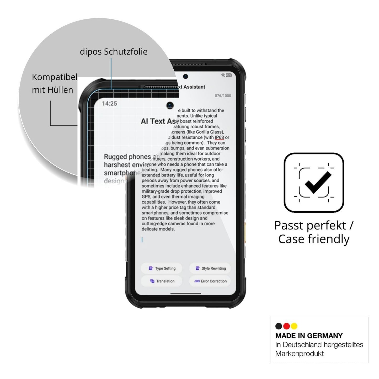 4x Schutzfolie klar für Ulefone RugOne Xever 7 Dis (6)