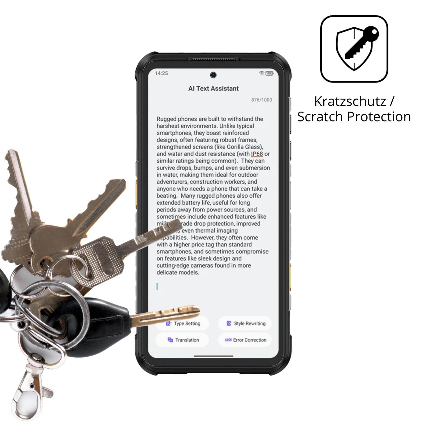 4x Schutzfolie matt für Ulefone RugOne Xever 7 Dis (4)