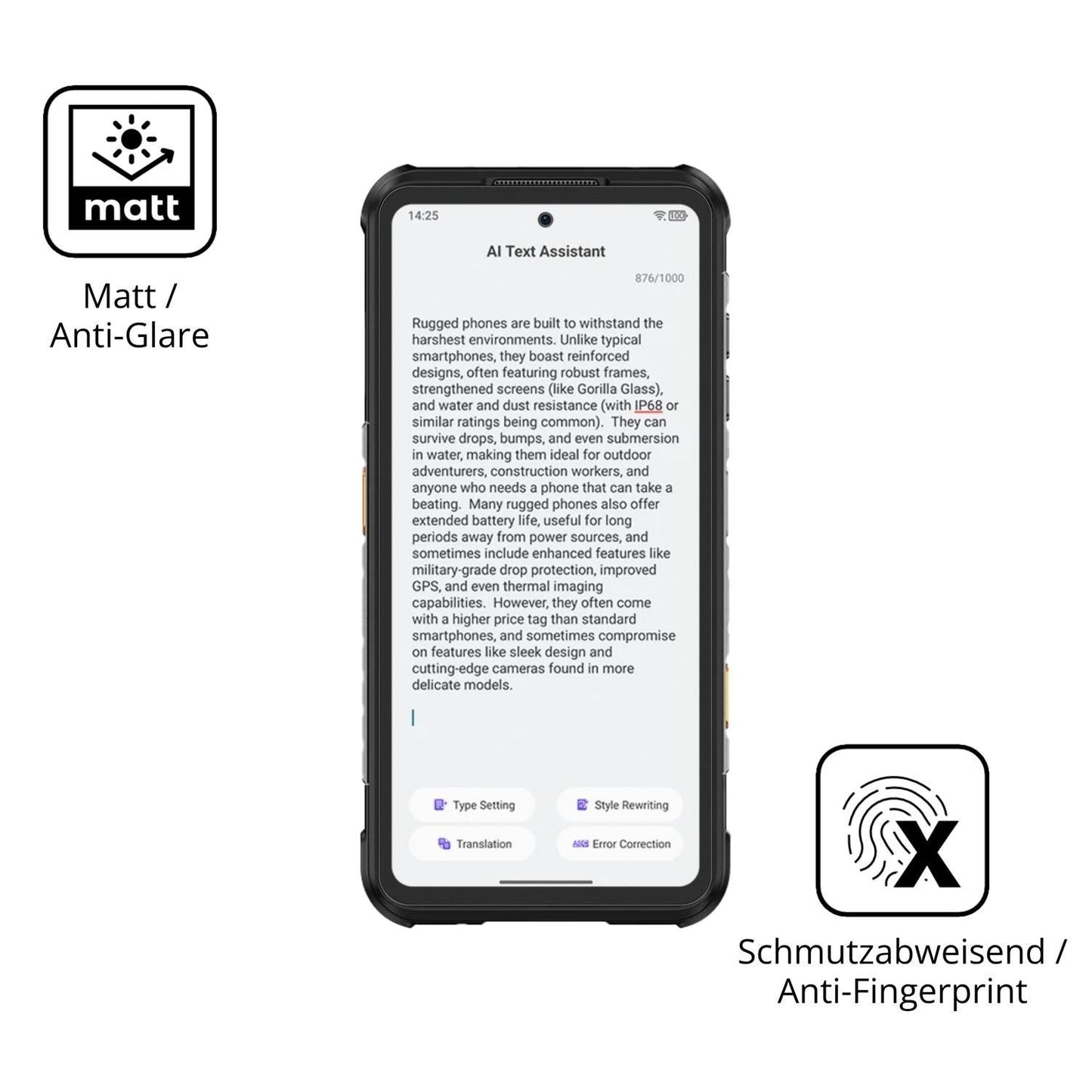 4x Schutzfolie matt für Ulefone RugOne Xever 7 Dis (5)