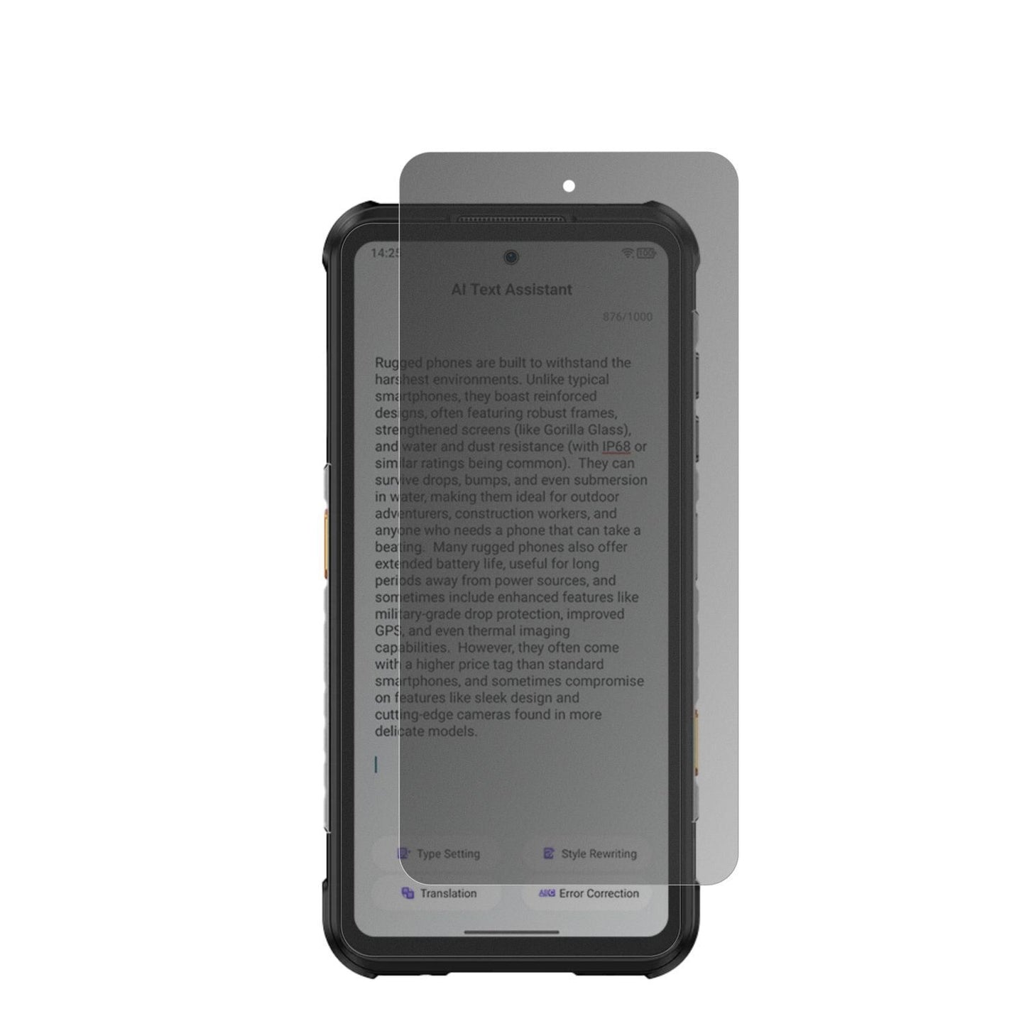 Blickschutzfolie für Ulefone RugOne Xever 7 matt S (2)