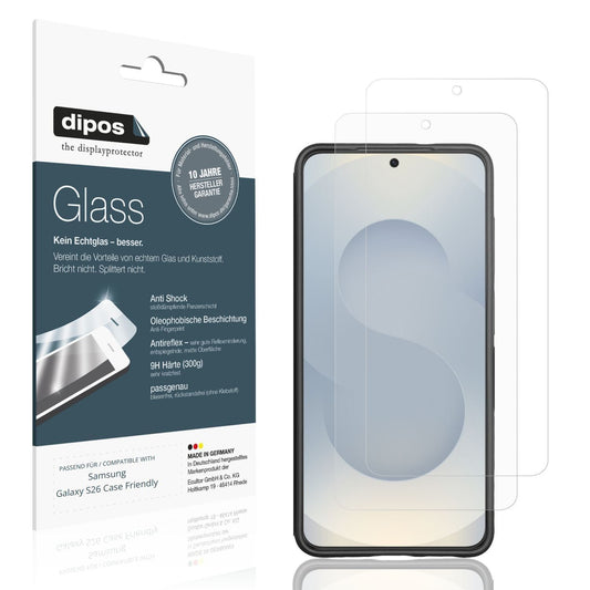 2x 9H Schutzfolie matt für Samsung Galaxy S26 Case (1)