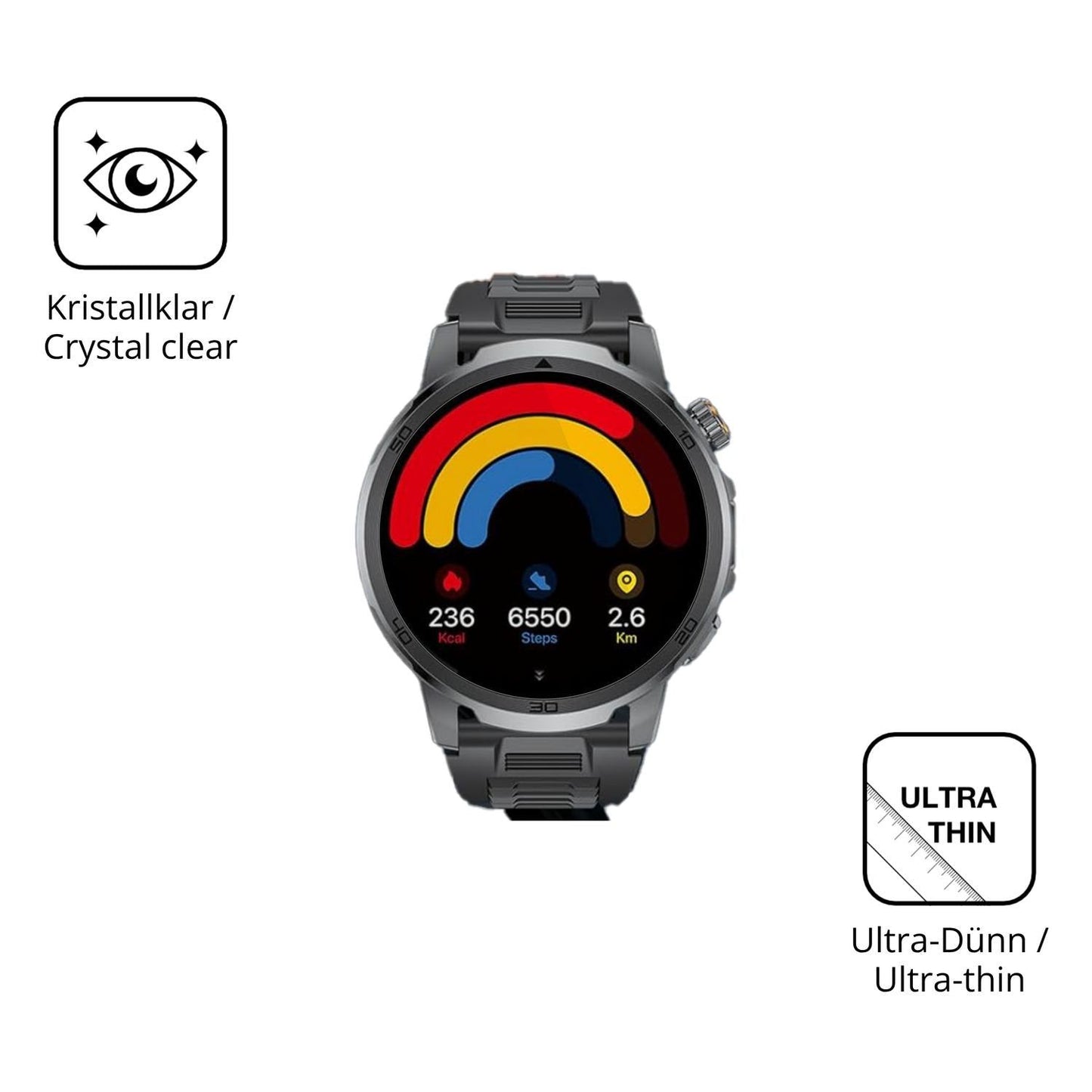6x Schutzfolie klar für LIGE SMART EF19 Display-Sc (5)
