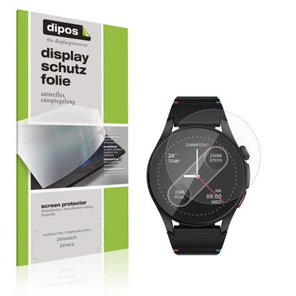 6x Schutzfolie matt für Zenwatch Zenara Display-Sc (1)