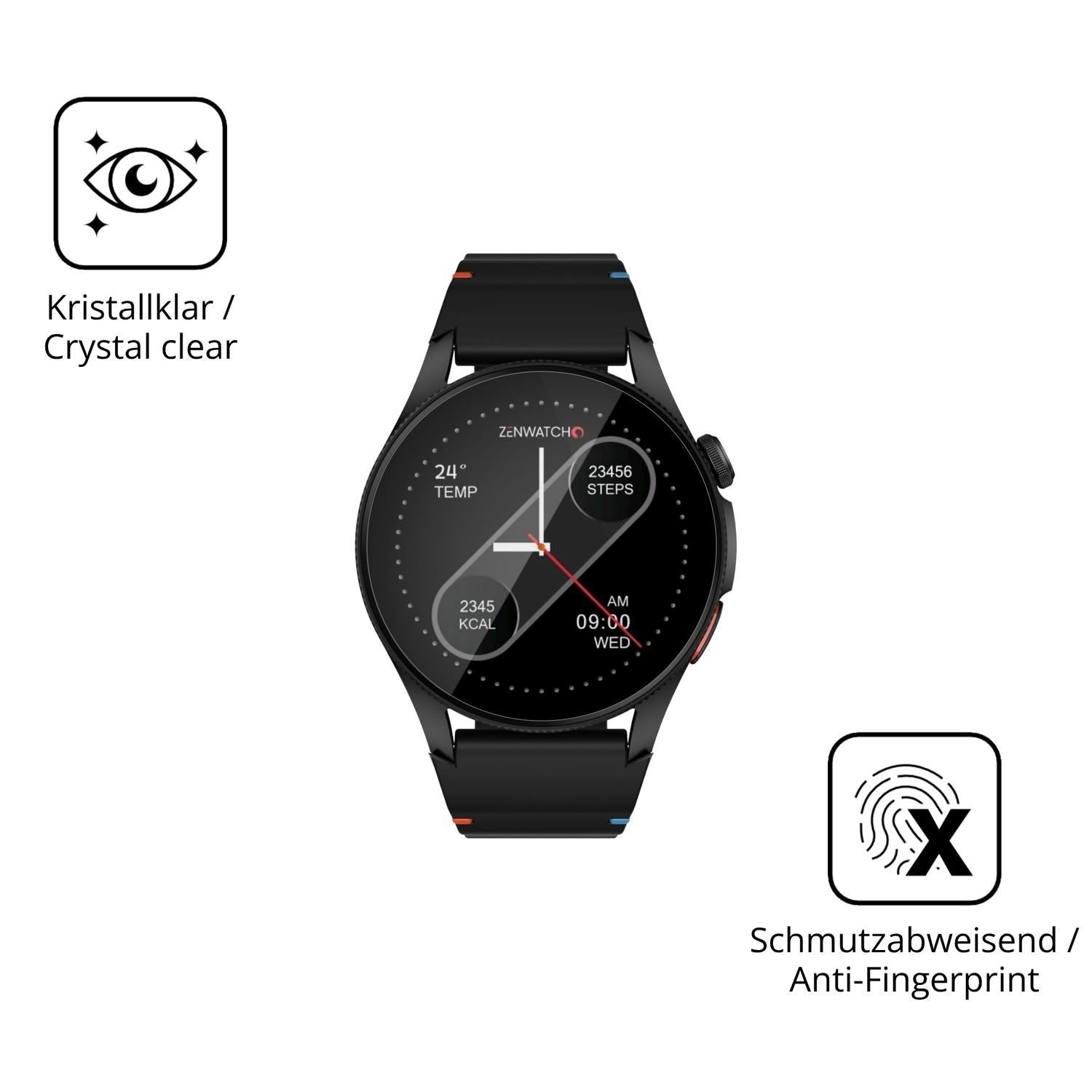 2x 9H Schutzfolie für Zenwatch Zenara Panzerfolie (5)