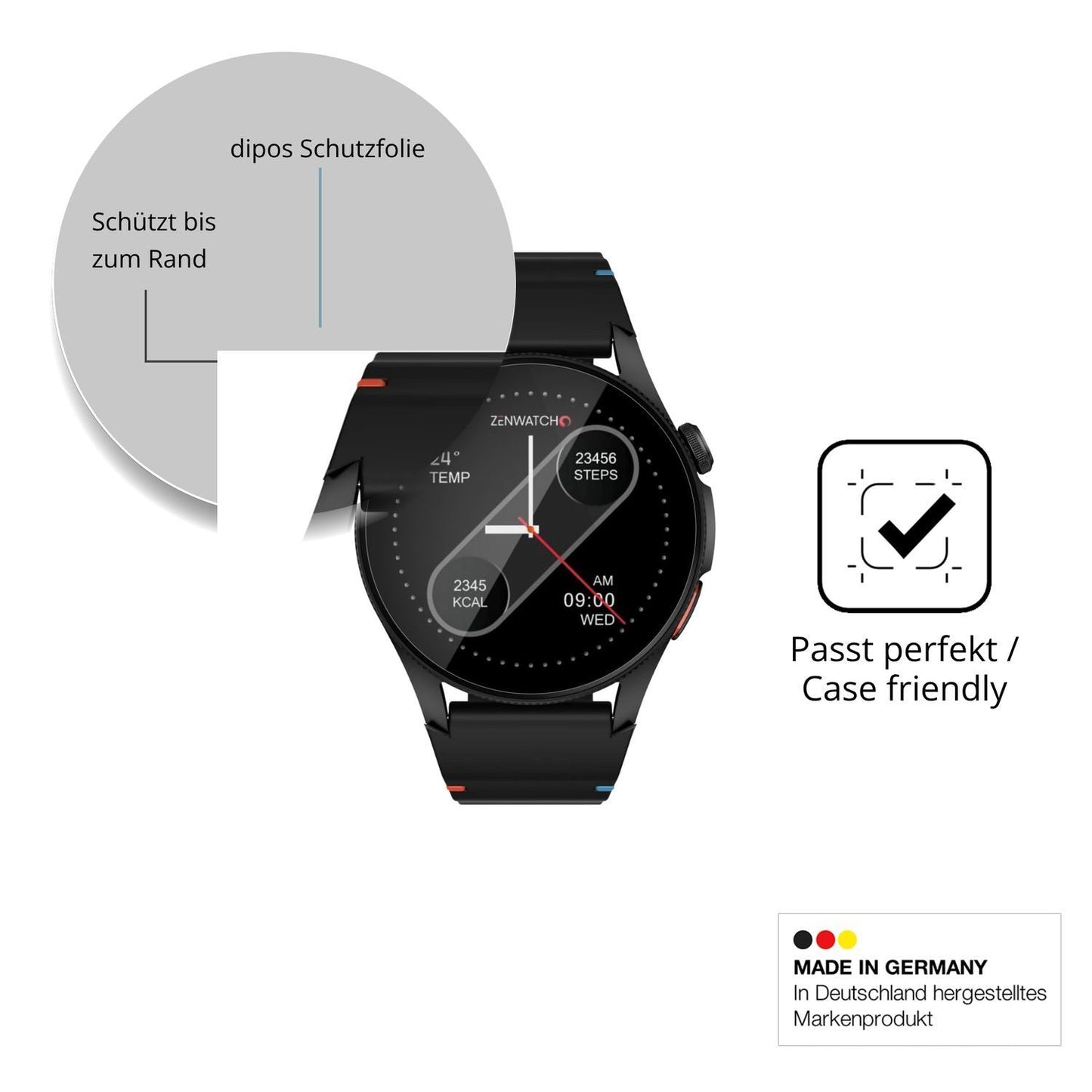 2x 9H Schutzfolie für Zenwatch Zenara Panzerfolie (6)