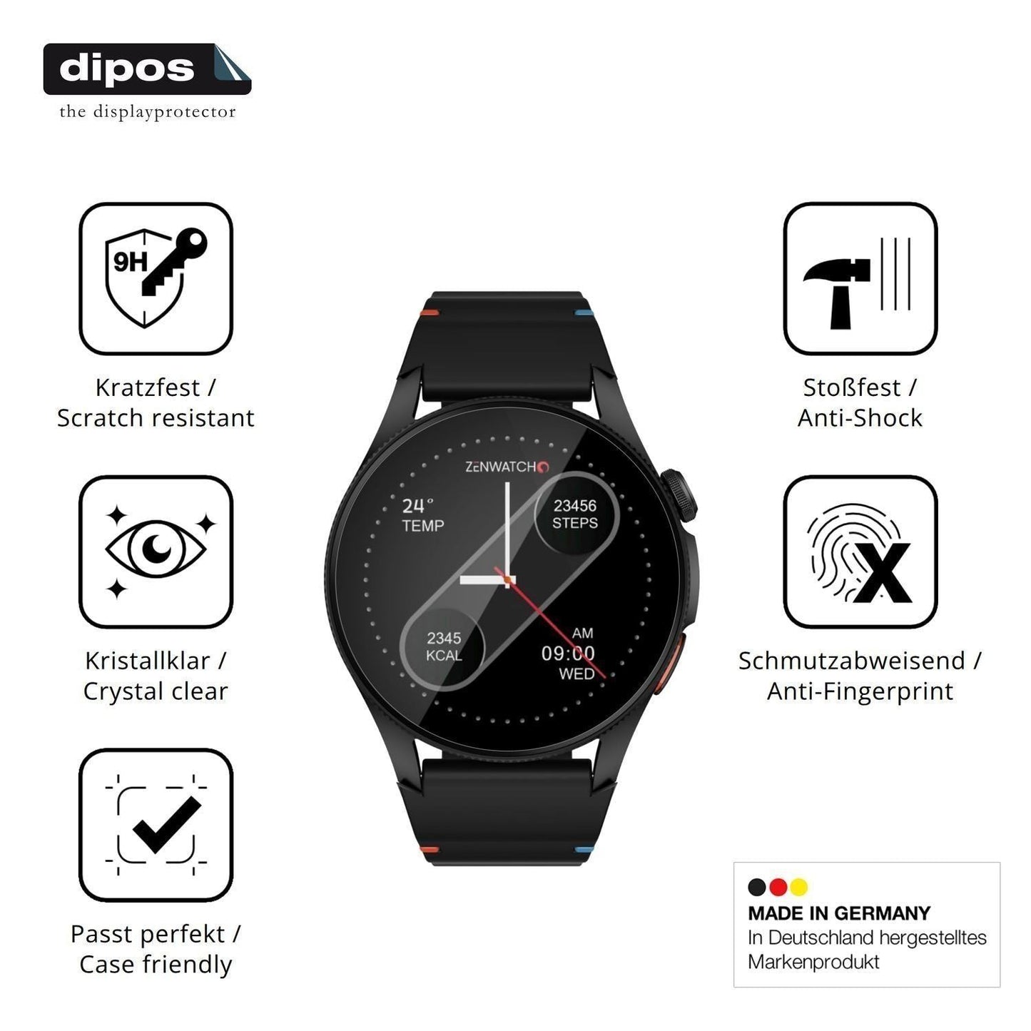 2x 9H Schutzfolie für Zenwatch Zenara Panzerfolie (7)