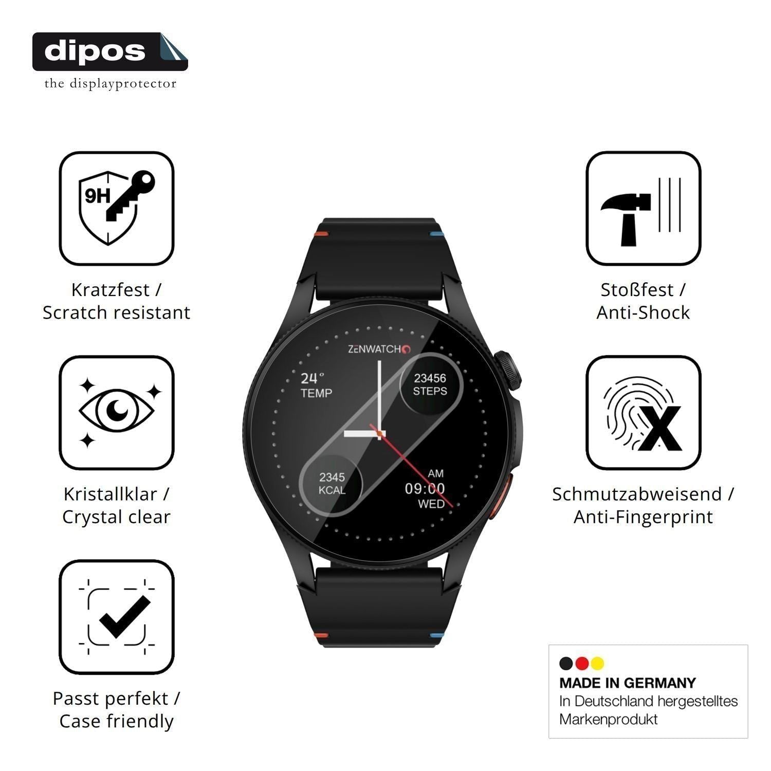 2x 9H Schutzfolie für Zenwatch Zenara Panzerfolie (7)