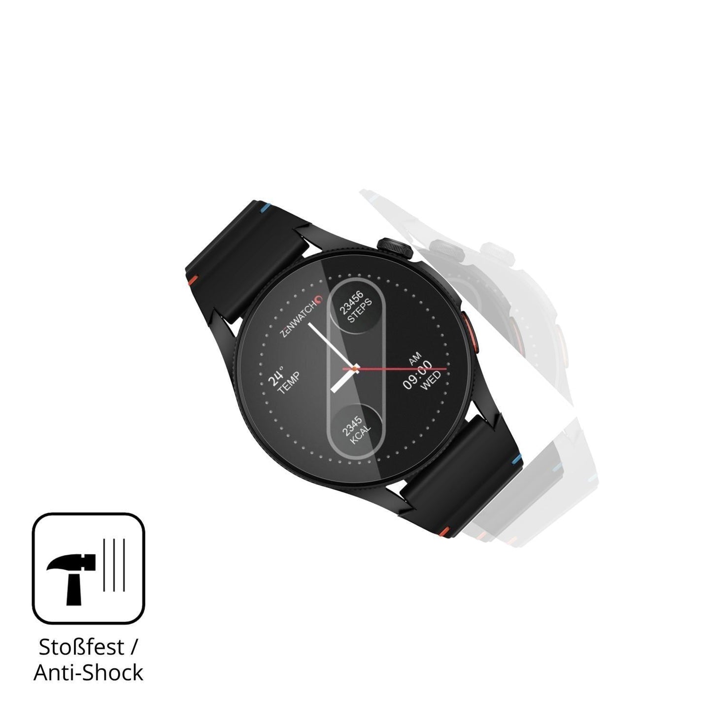 2x 9H Schutzfolie matt für Zenwatch Zenara Panzerf (4)
