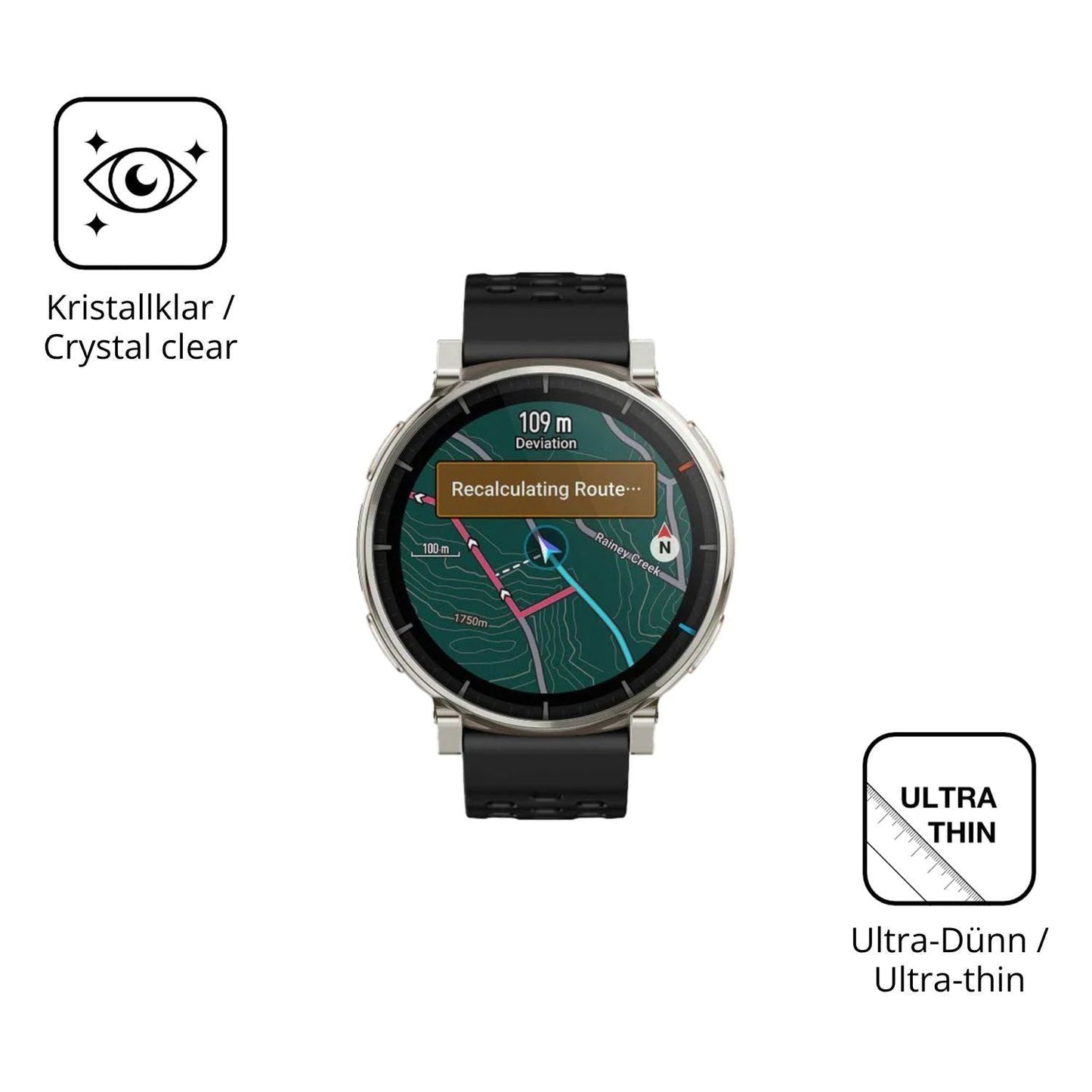 6x Schutzfolie klar für Amazfit Active 3 Premium D (5)
