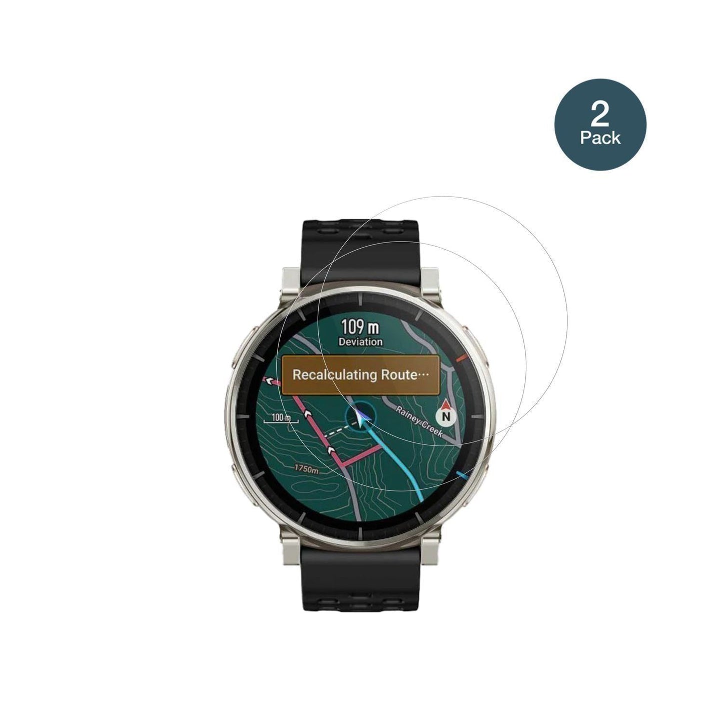 2x 9H Schutzfolie für Amazfit Active 3 Premium Pan (2)