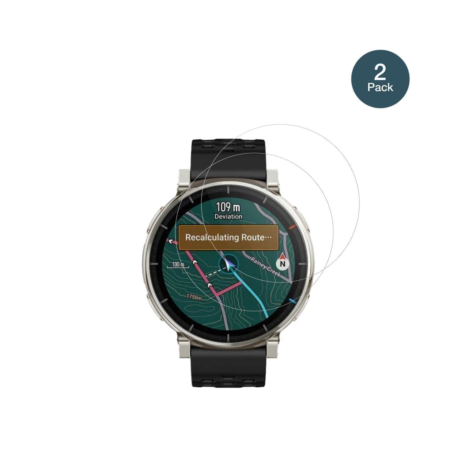 2x 9H Schutzfolie für Amazfit Active 3 Premium Pan (2)