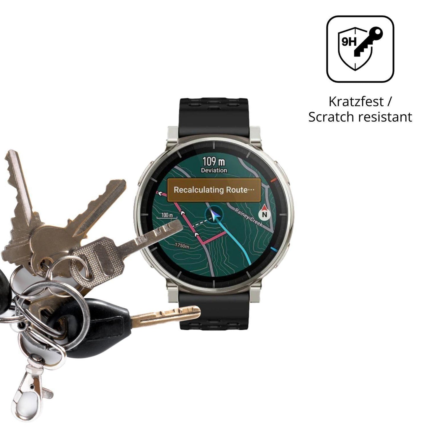 2x 9H Schutzfolie für Amazfit Active 3 Premium Pan (3)