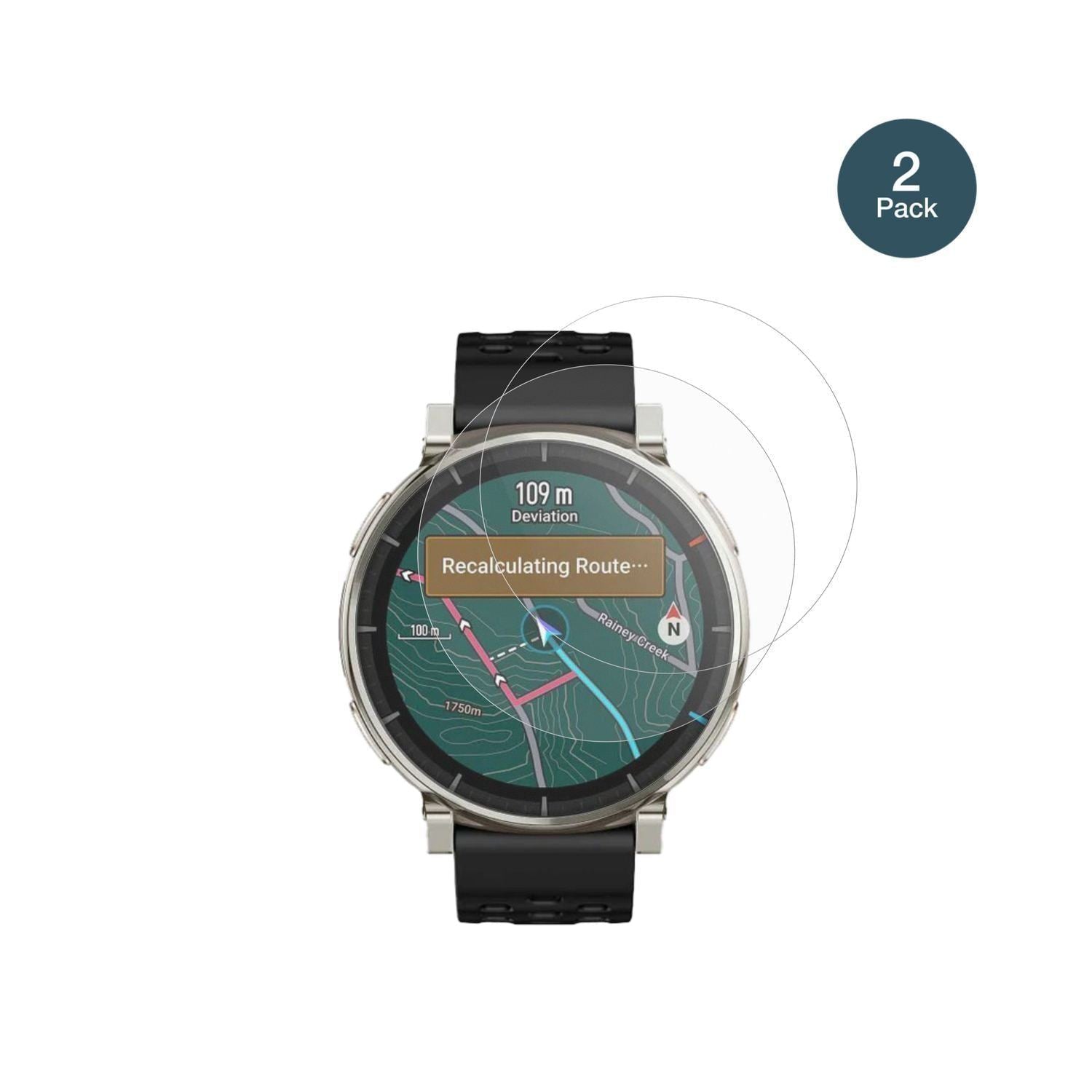2x 9H Schutzfolie matt für Amazfit Active 3 Premiu (2)