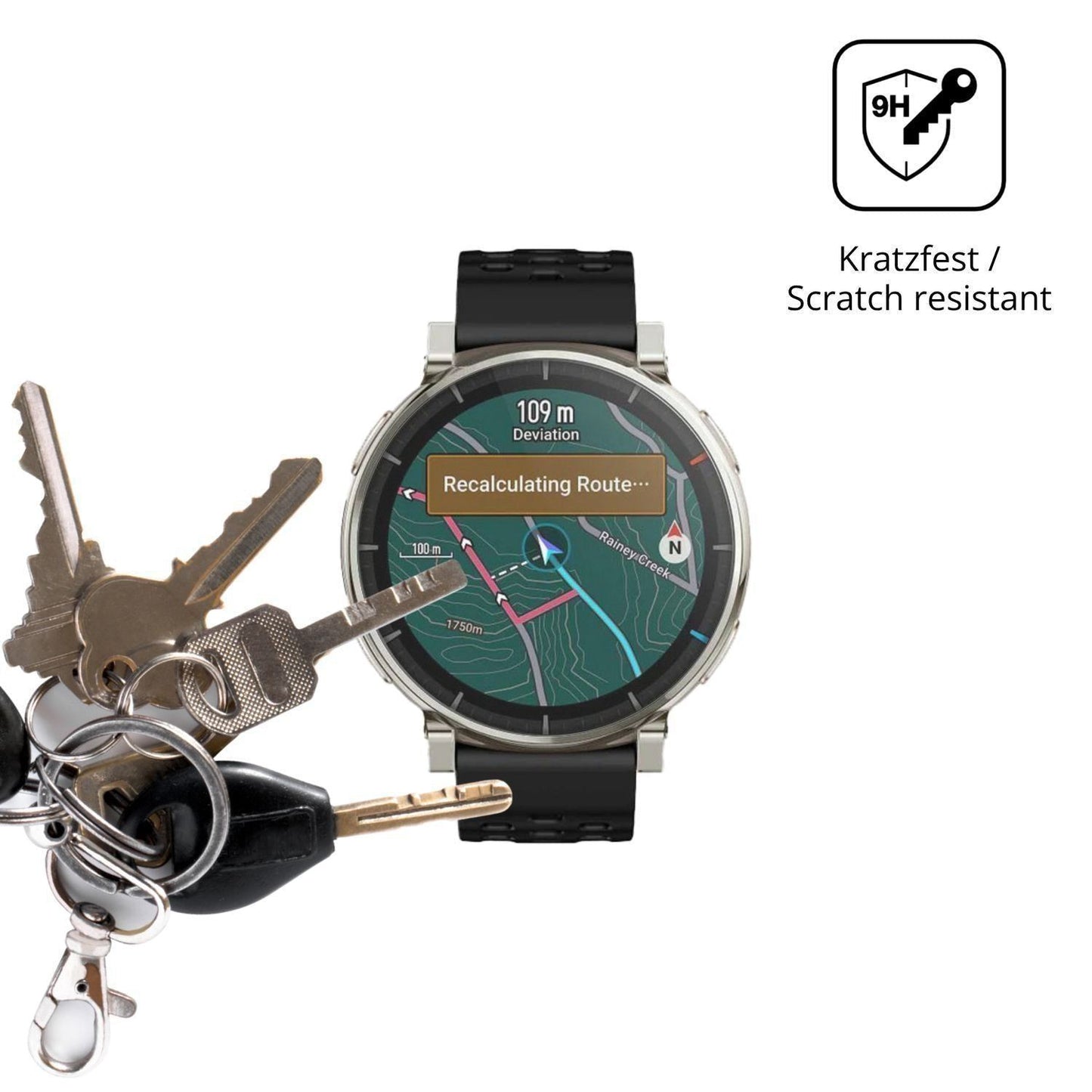 2x 9H Schutzfolie matt für Amazfit Active 3 Premiu (3)