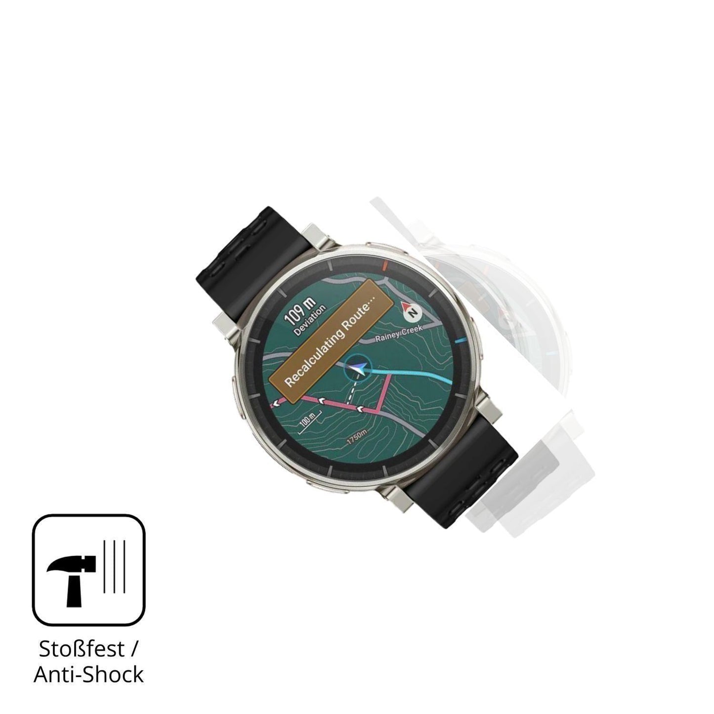 2x 9H Schutzfolie matt für Amazfit Active 3 Premiu (4)