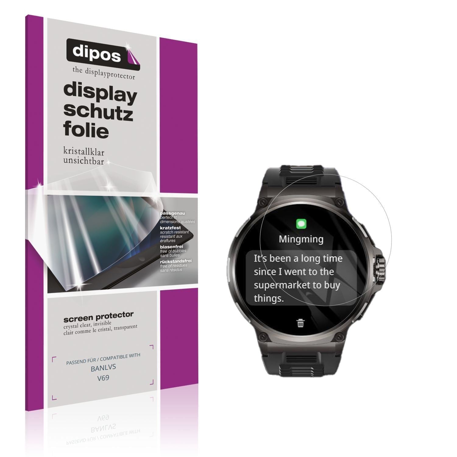 6x Schutzfolie klar für BANLVS V69 Display-Schutzf (1)