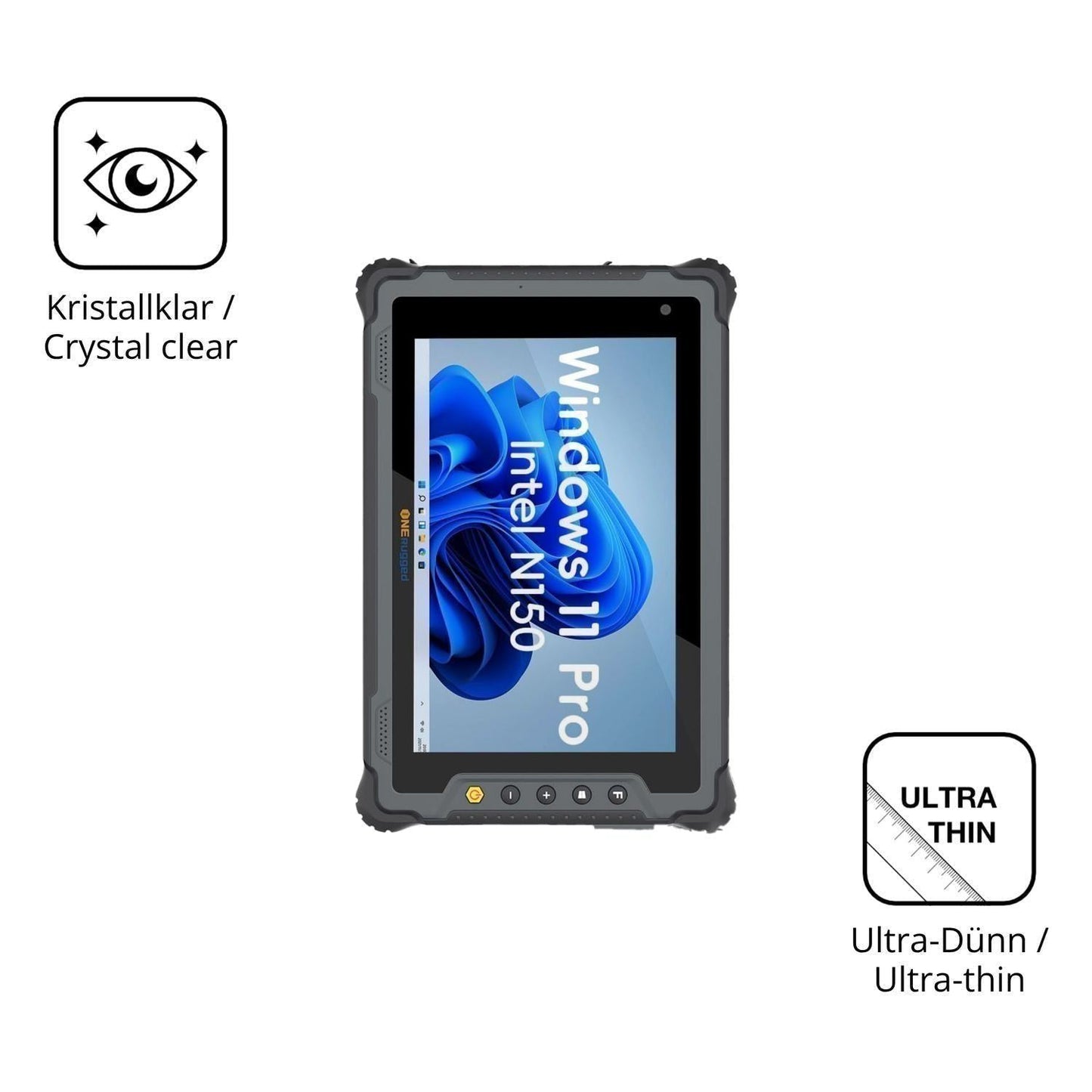 2x Schutzfolie klar für ONERugged M80N Display-Sch (5)