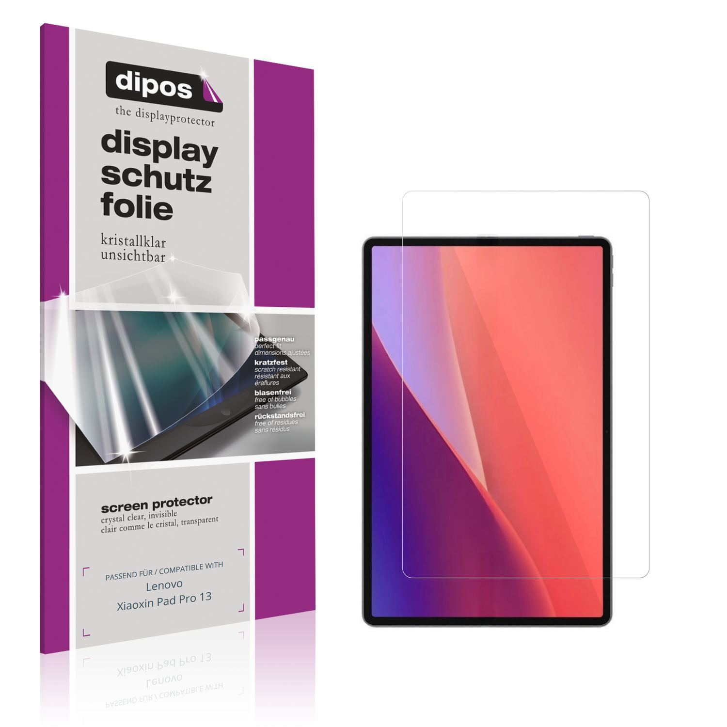2x Schutzfolie klar für Lenovo Xiaoxin Pad Pro 13  (1)