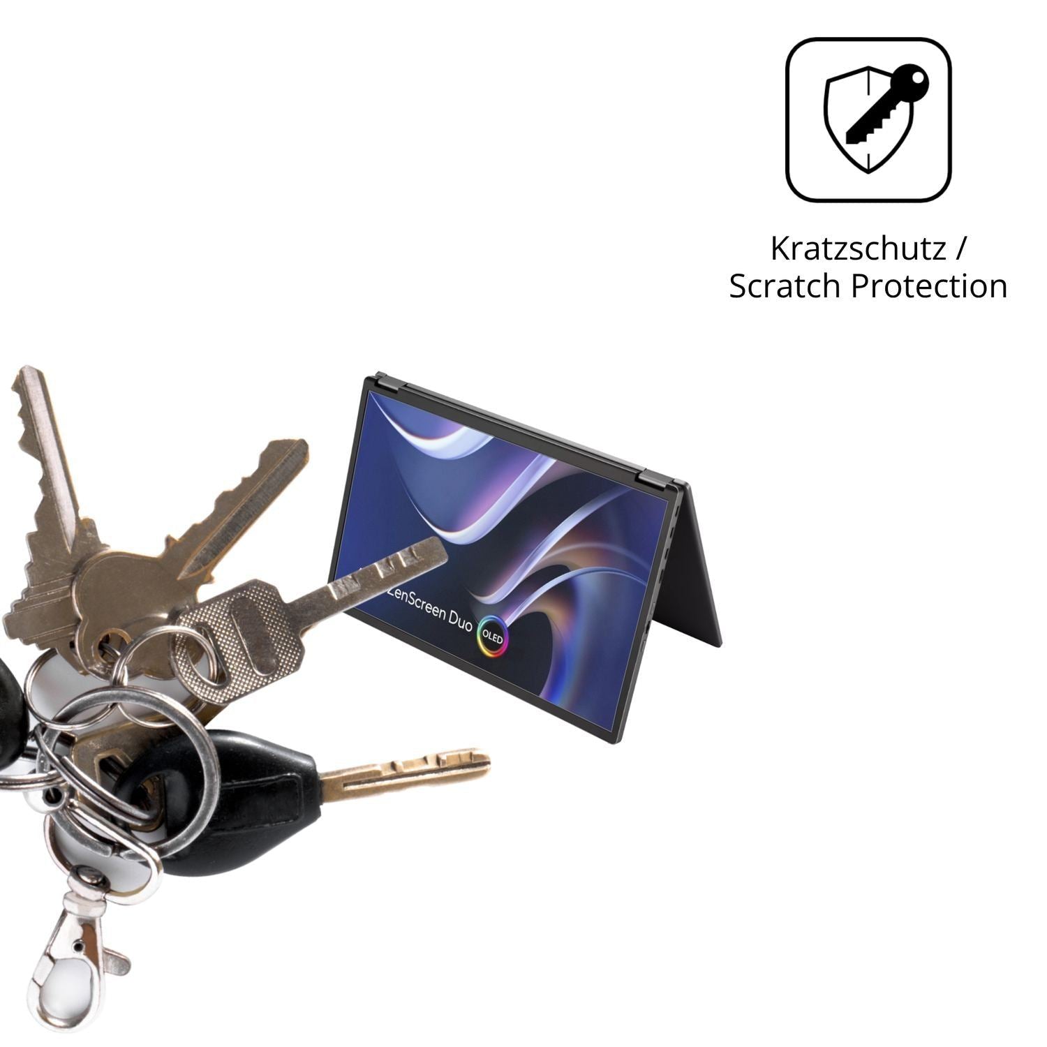 2x Schutzfolie matt für Asus ZenScreen Duo OLED MQ (4)