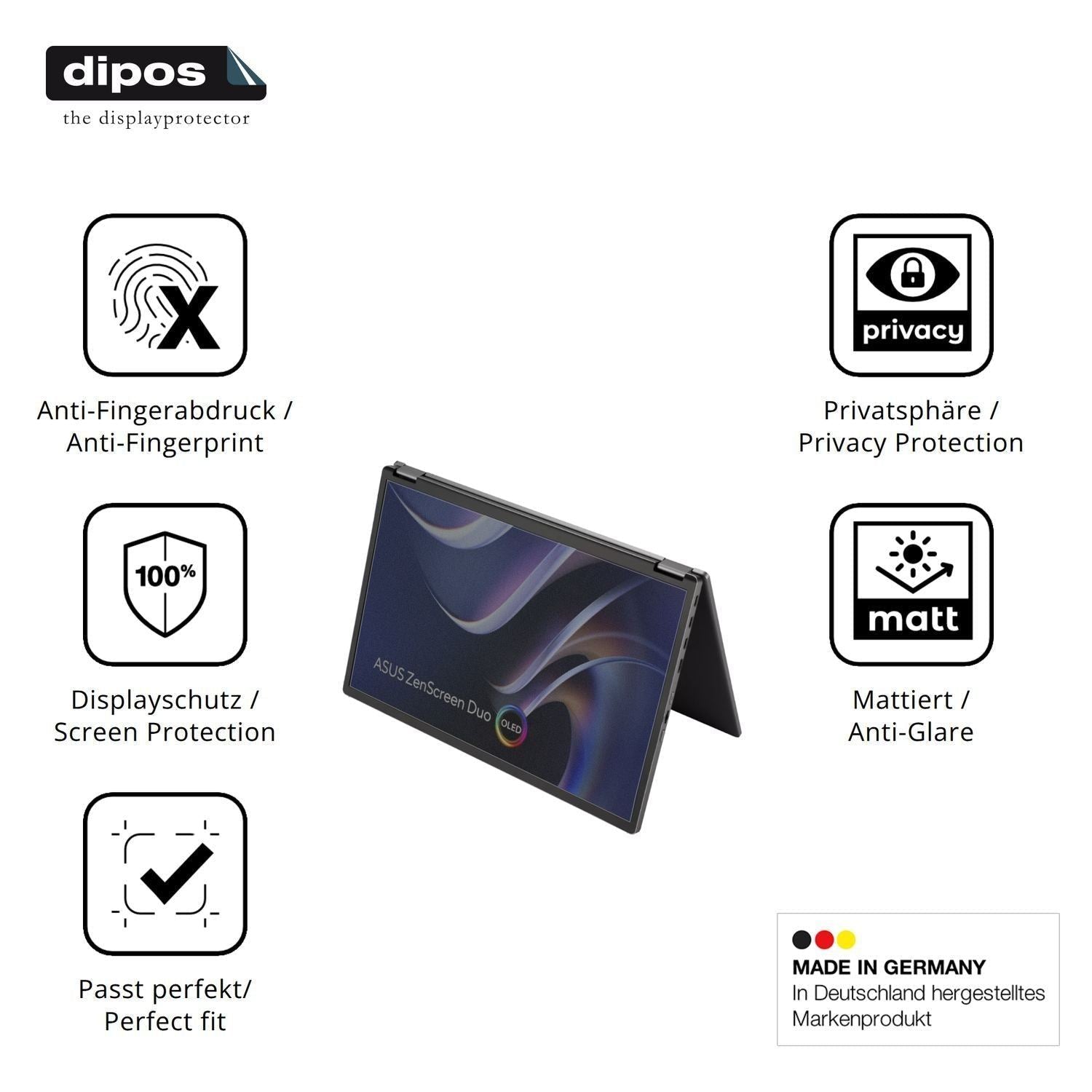 Blickschutzfolie für Asus ZenScreen Duo OLED MQ149 (5)