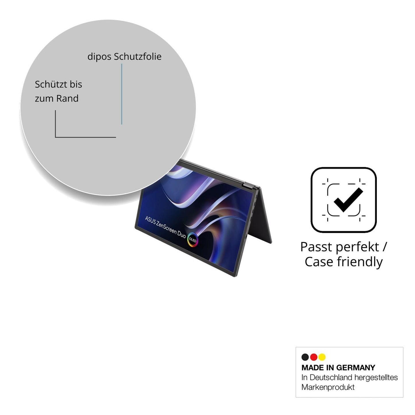 2x 9H Schutzfolie für Asus ZenScreen Duo OLED MQ14 (6)