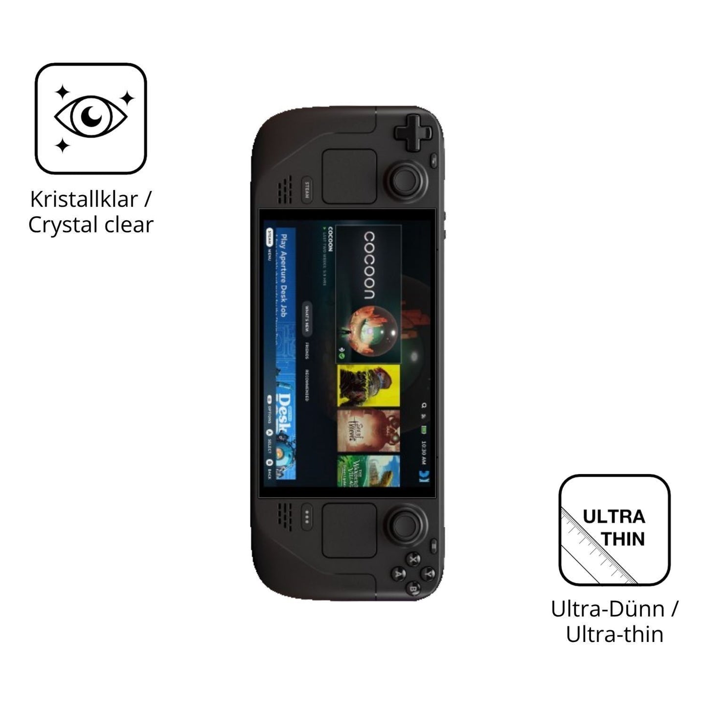 2x Schutzfolie klar für Velvet Steam Deck OLED Dis (5)