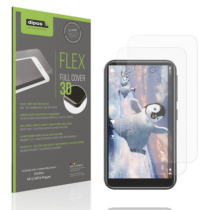 2x Full Cover Schutzfolie matt für Diofox M12 MP3- (1)