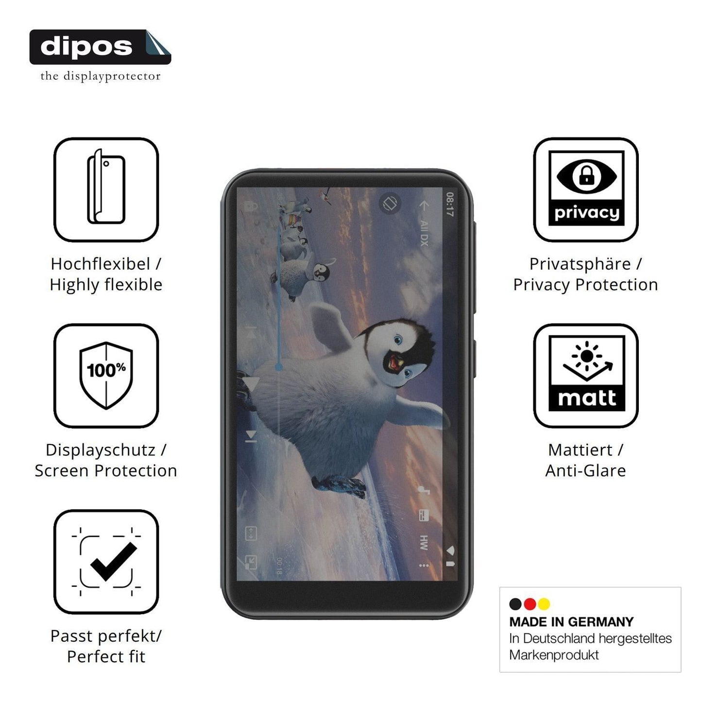 Full Cover Privacy Blickschutzfolie für Diofox M12 (5)