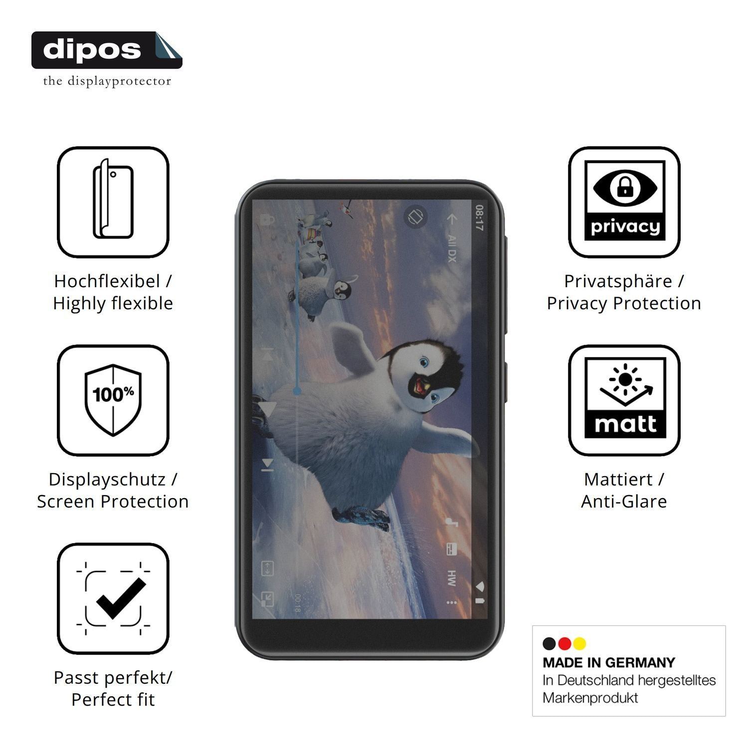Full Cover Privacy Blickschutzfolie für Diofox M12 (5)