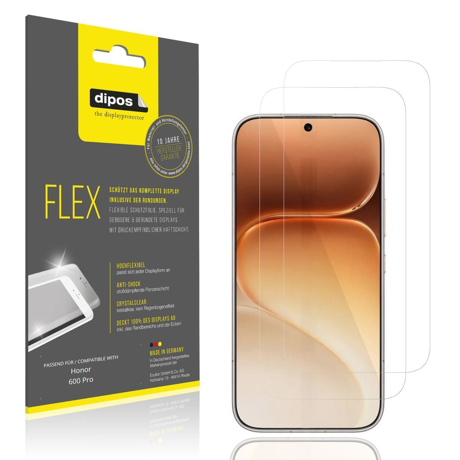 2x 3D Full Cover Schutzfolie für Honor 600 Pro (1)