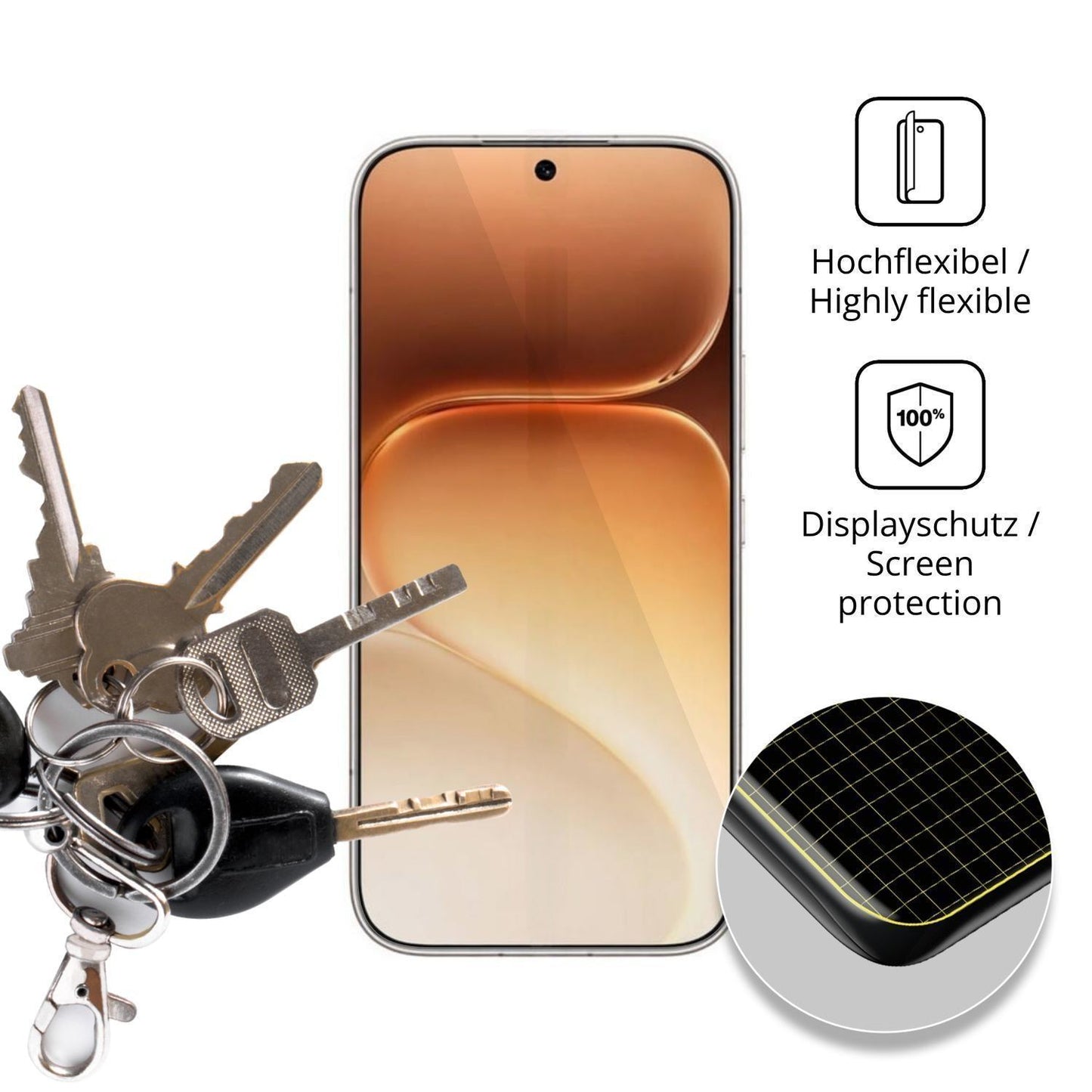 2x 3D Full Cover Schutzfolie für Honor 600 Pro (3)