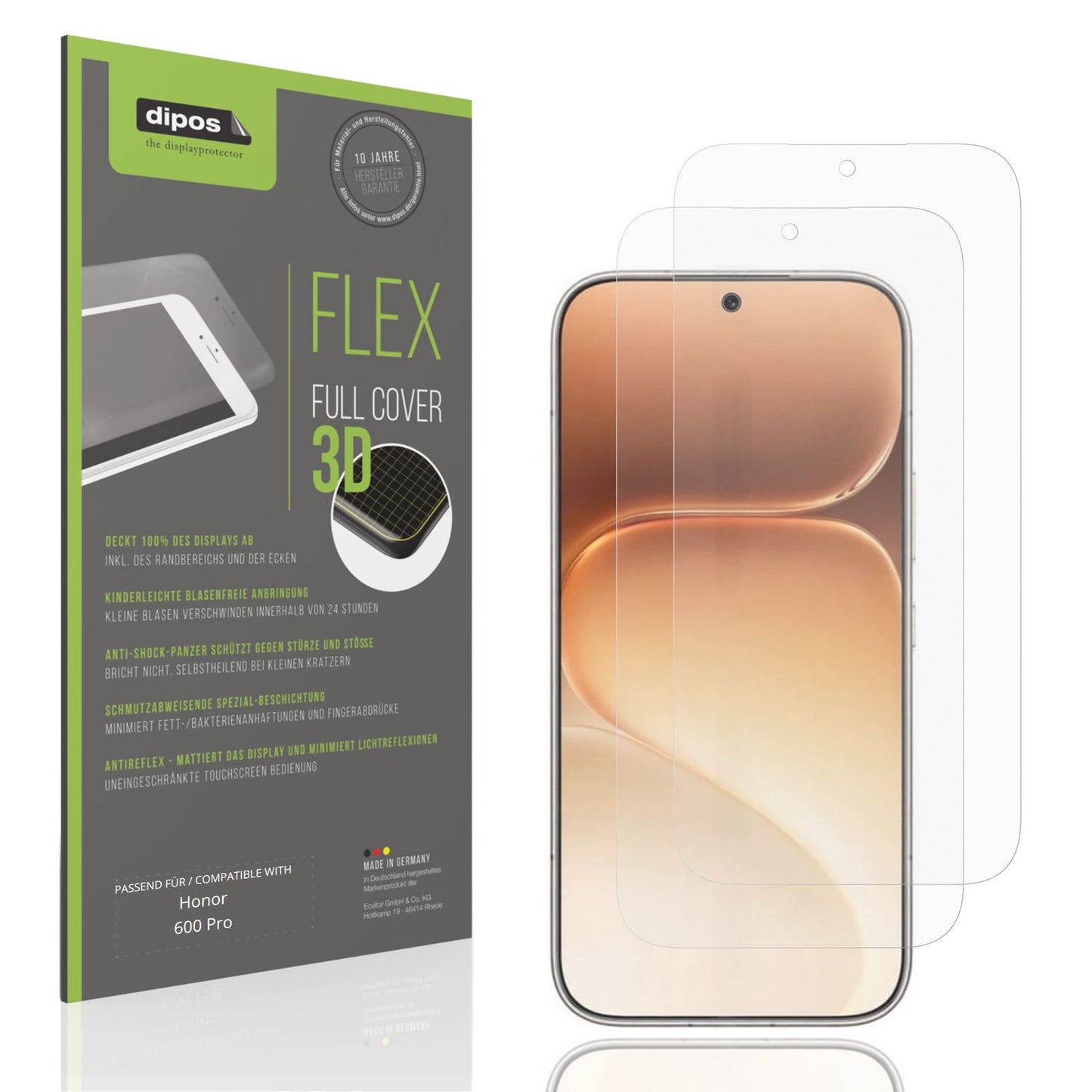 2x Full Cover Schutzfolie matt für Honor 600 Pro (1)
