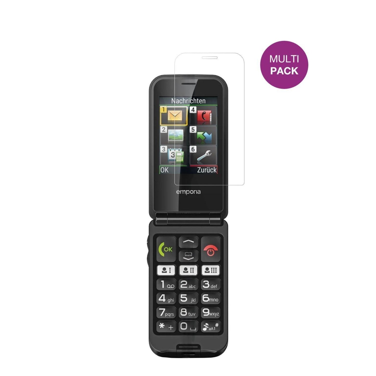 4x Schutzfolie klar für Emporia TalkGlam Display-S (2)