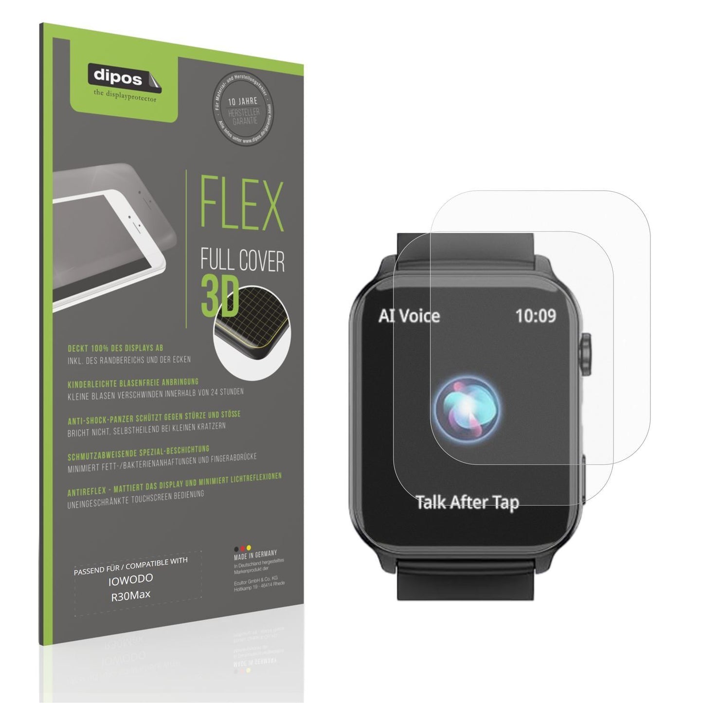 2x Full Cover Schutzfolie matt für IOWODO R30Max (1)