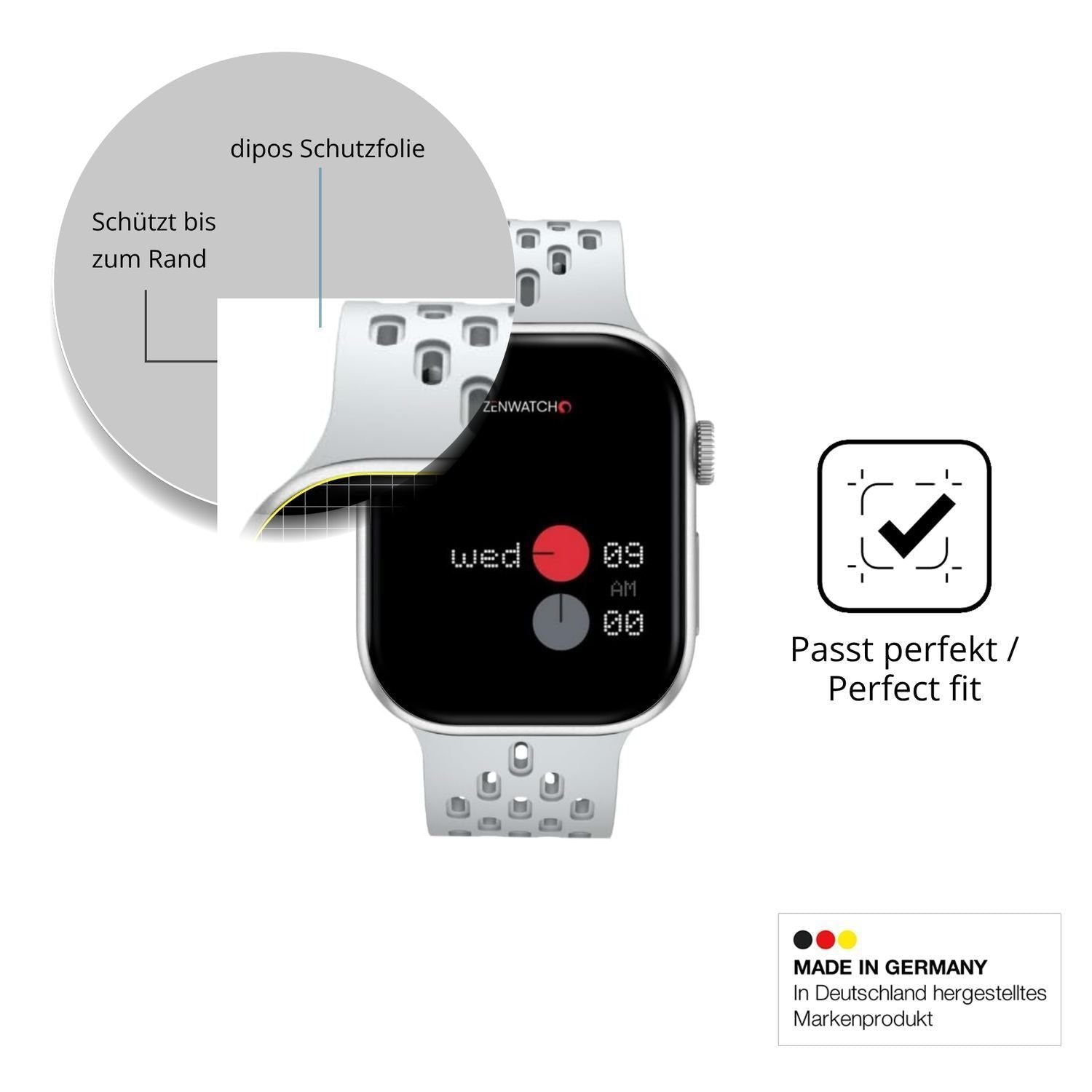 2x 3D Full Cover Schutzfolie für Zenwatch Pulse On (6)