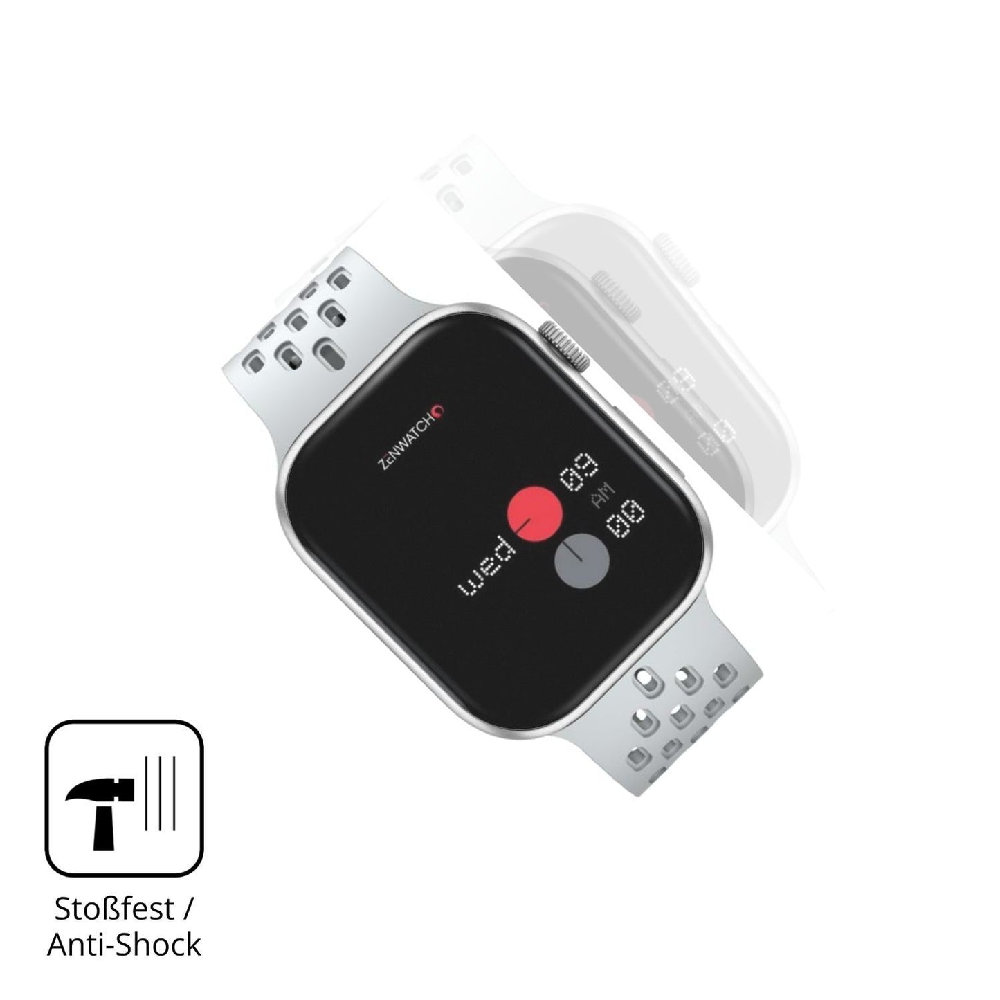 2x Full Cover Schutzfolie matt für Zenwatch Pulse  (4)