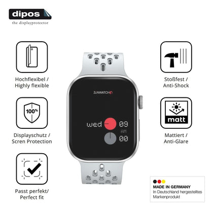 2x Full Cover Schutzfolie matt für Zenwatch Pulse  (7)