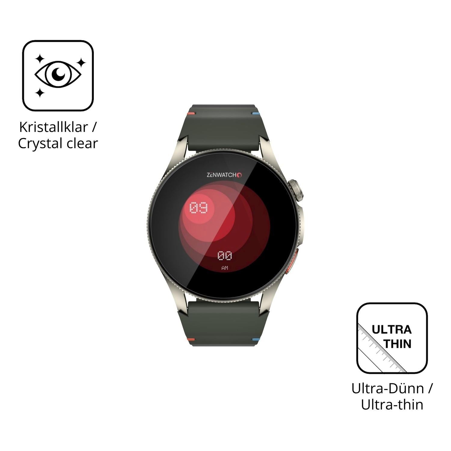6x Schutzfolie klar für Zenwatch Zenara Titanium D (5)