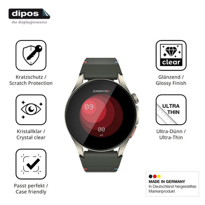 6x Schutzfolie klar für Zenwatch Zenara Titanium D (7)