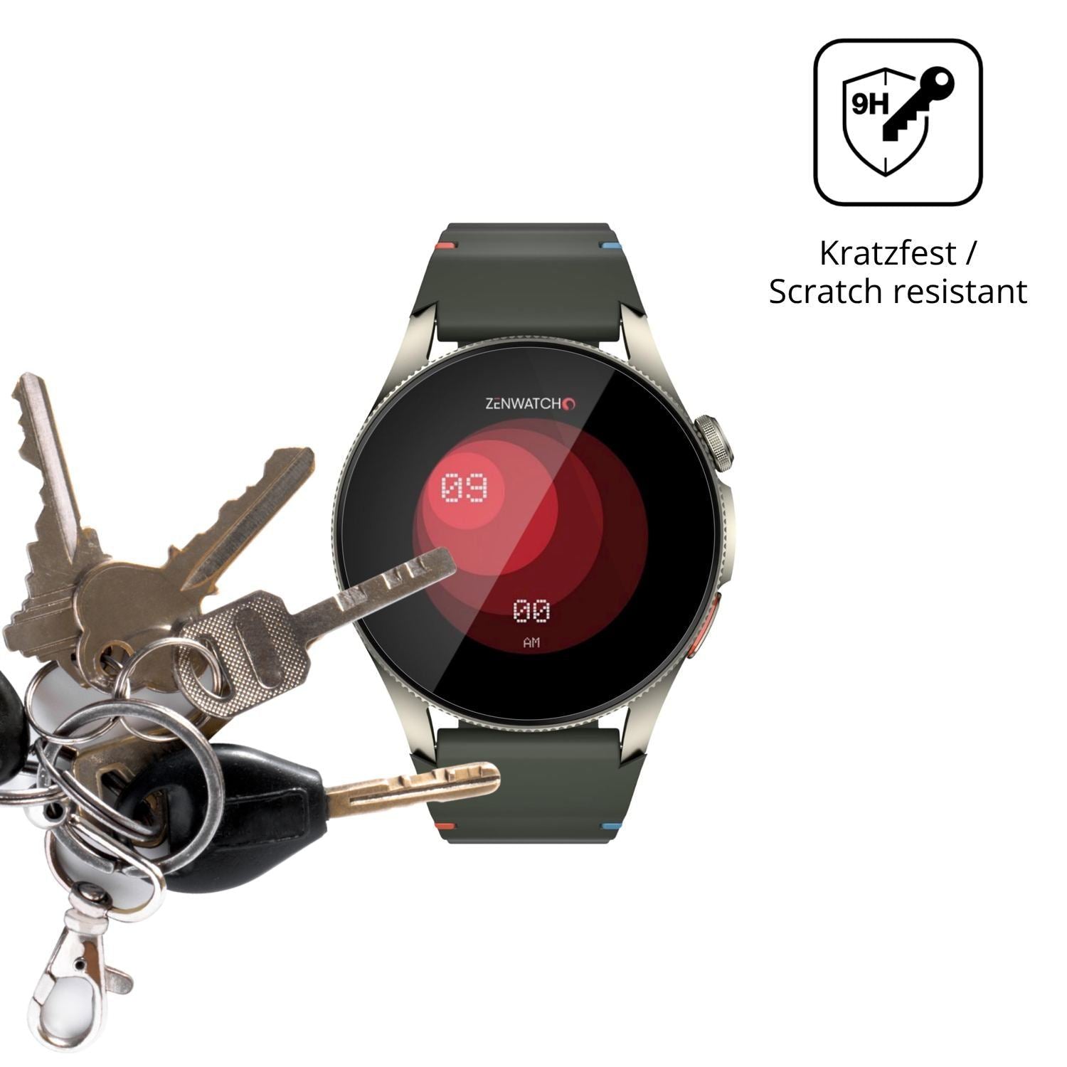 2x 9H Schutzfolie für Zenwatch Zenara Titanium Pan (3)