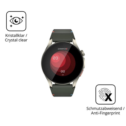 2x 9H Schutzfolie für Zenwatch Zenara Titanium Pan (5)